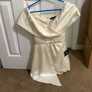 Lulus Satin off the shoulder dress BRAND NEW